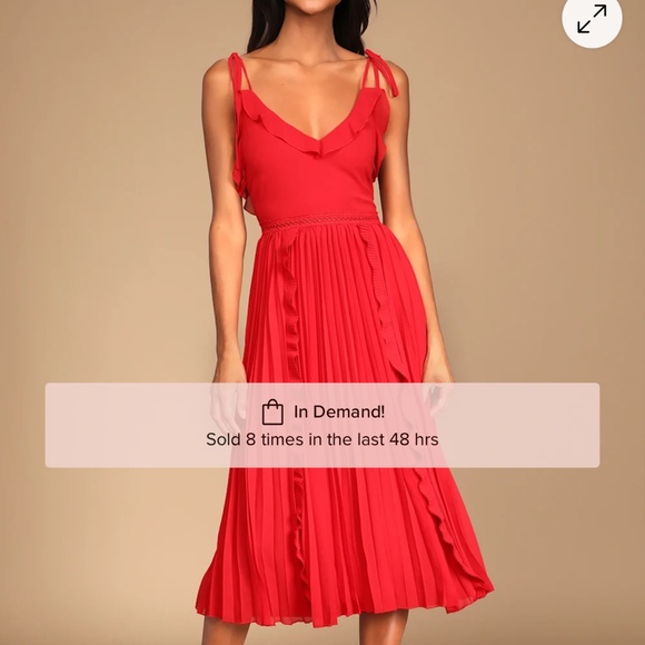 Lulus Dark Red Dress - Picture 2 of 6